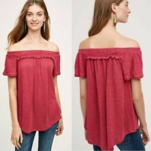Anthropologie Bordeaux Top - Picture 1 of 5